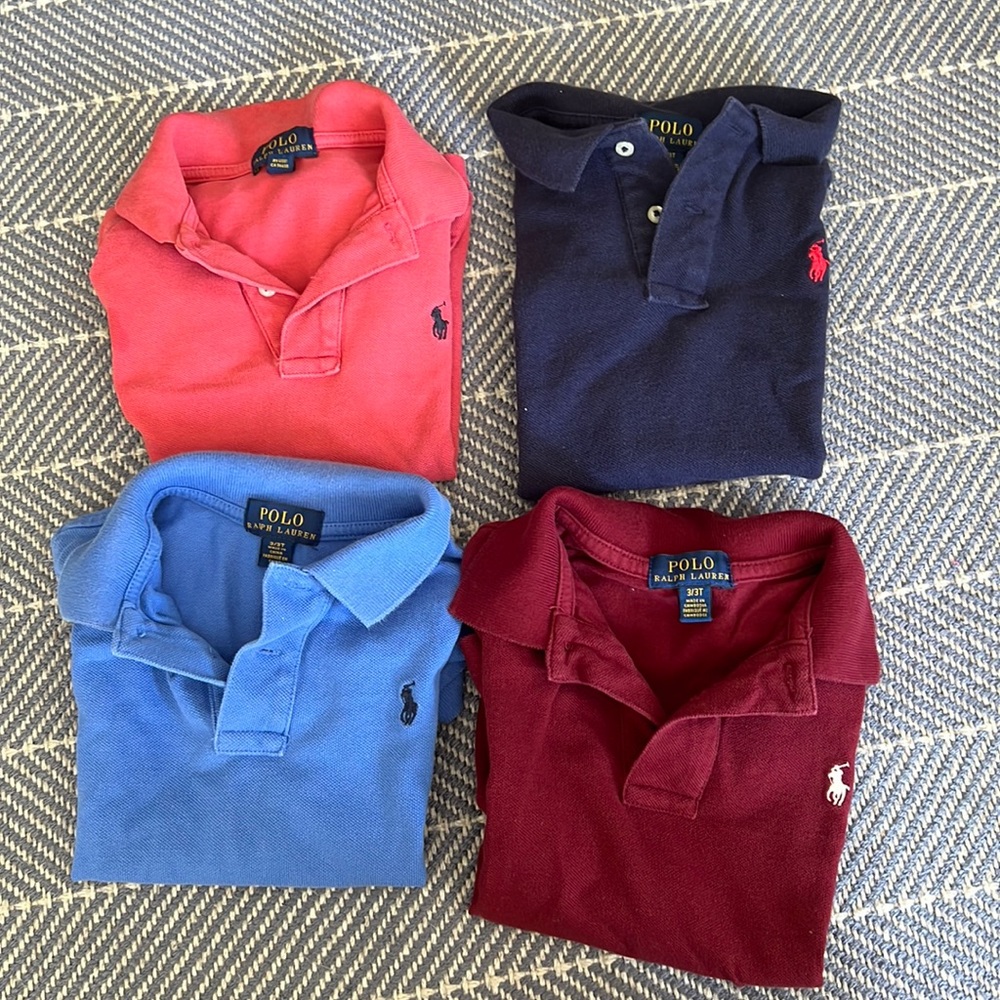 Boys POLO Bundle- 4 shirts 3T